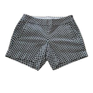 J.Crew Factory City Fit Stretch 5" Pull On Flat Front Shorts Black/White Print